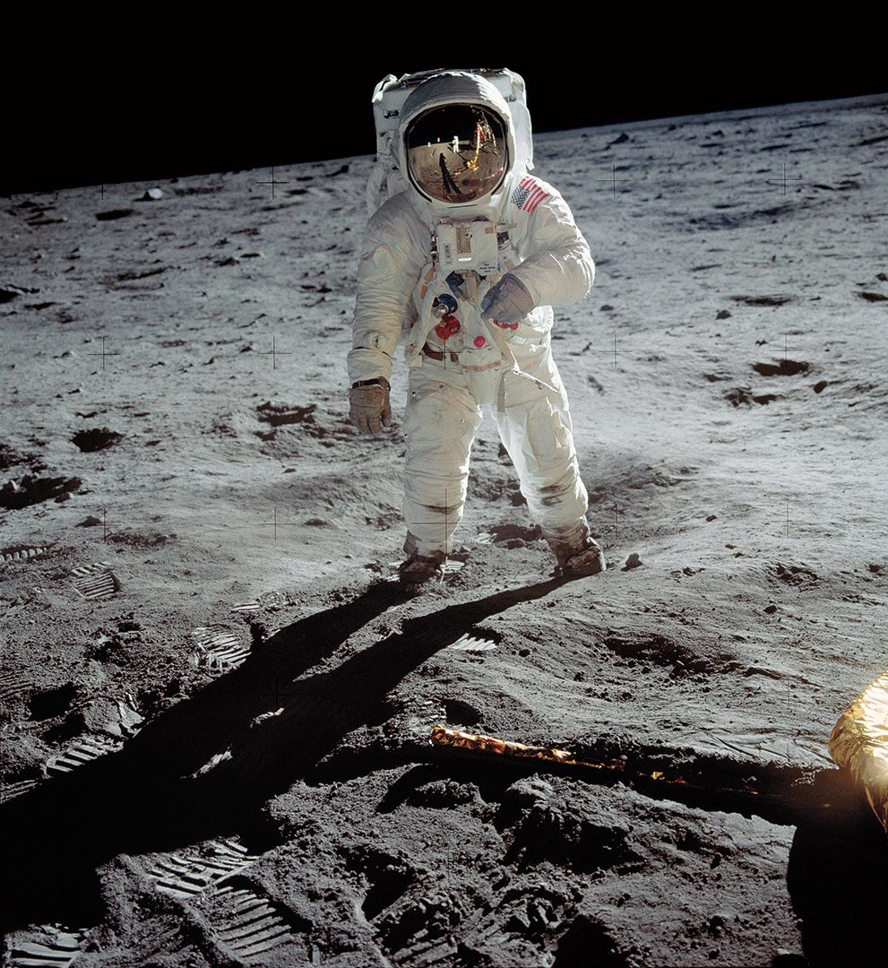 A Man on the Moon, Neil Armstrong, NASA 1969, in TIME Magazine, the 100 influential photos