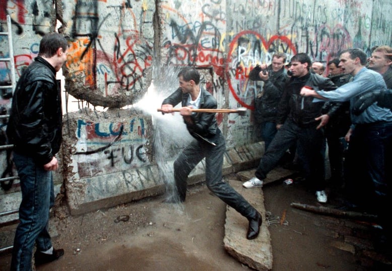 1989, queda do muro de Berlim
