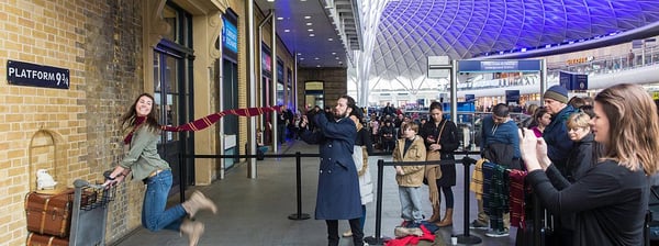 Plataforma 9 ¾ na Kings Cross Station