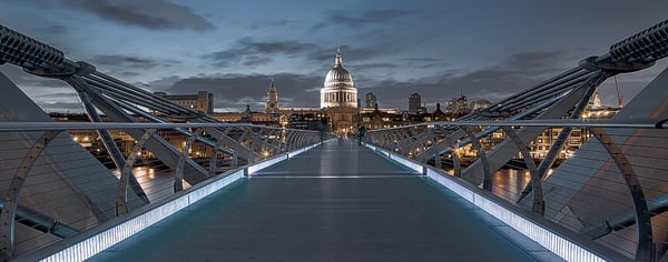 St Paul's Cathedral vista da Millenium Bridge